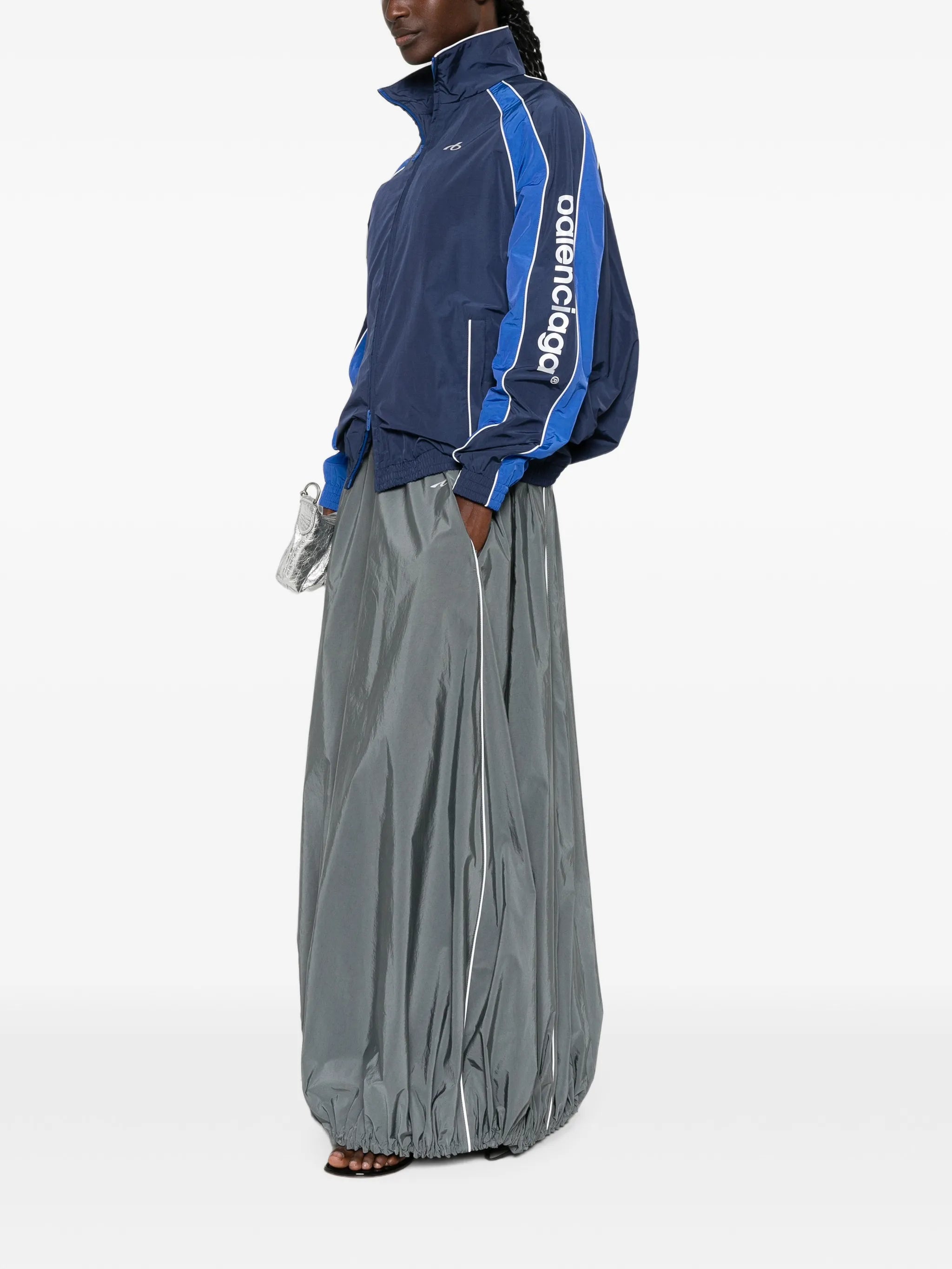 Balenciaga Balenciaga Logo-print Panelled Jacket, view 2