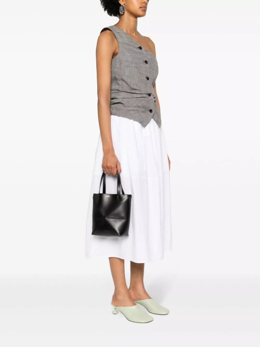 Loewe Puzzle Fold mini leather tote, view 4