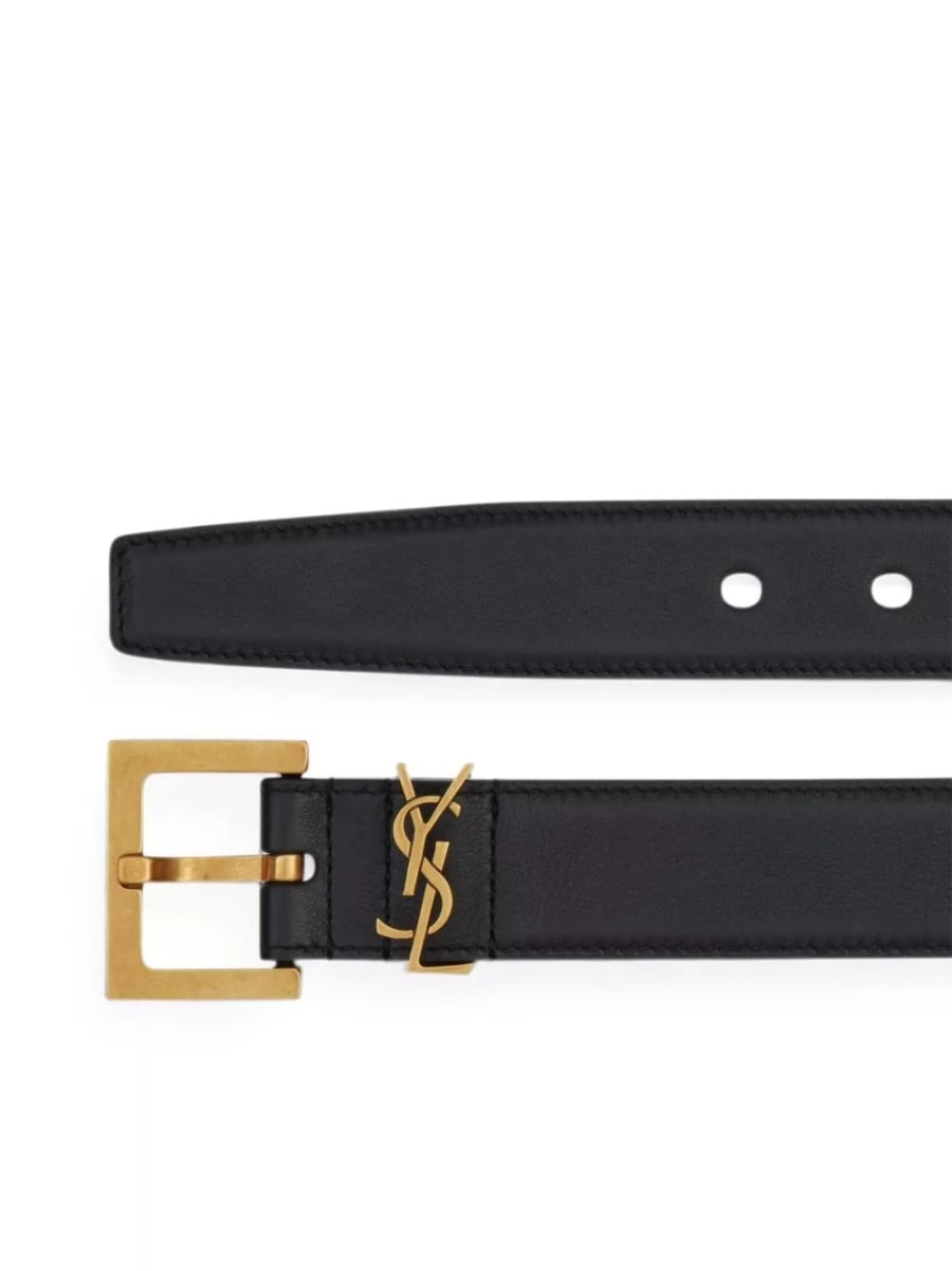 Saint Laurent Cintura con logo, view 2