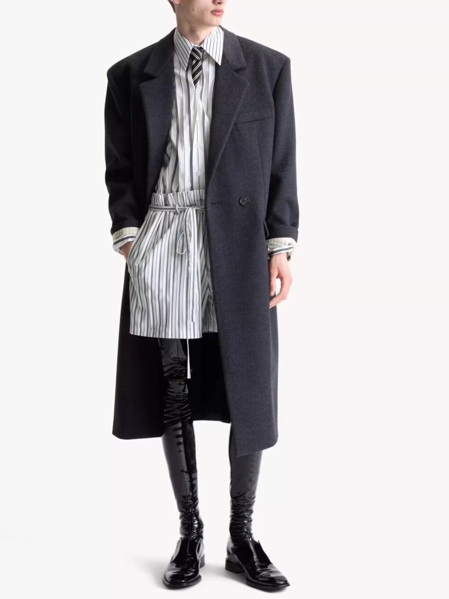 Saint Laurent Cappotto in feltro, view 3