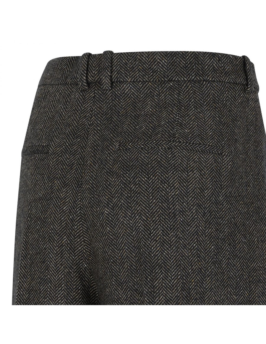 Saint Laurent Herringbone wool culotte pants, view 5
