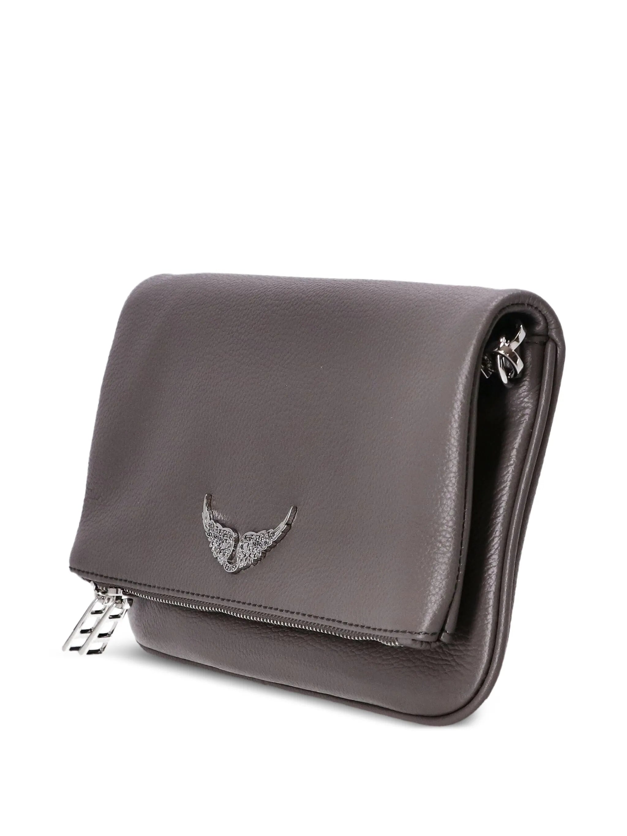 Zadig & Voltaire Zadig & Voltaire Logo-plaque Leather Clutch Bag, view 2