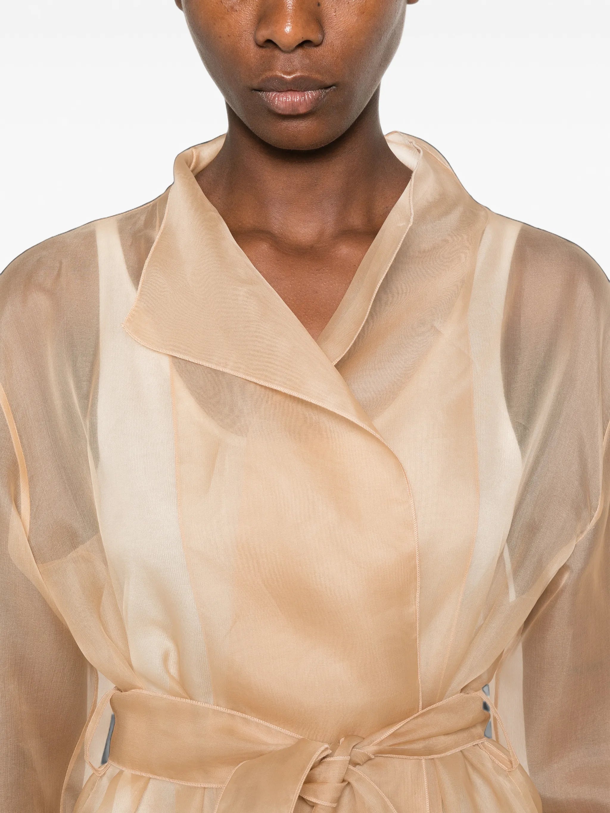 Antonelli Antonelli Gustav Sheer Belted Jacket, view 2