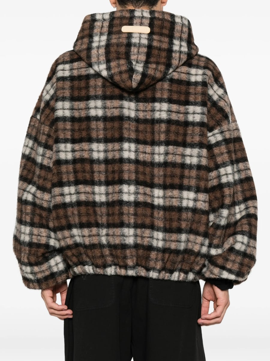 Pdf Pdf Check-pattern Zip-up Hoodie, view 3