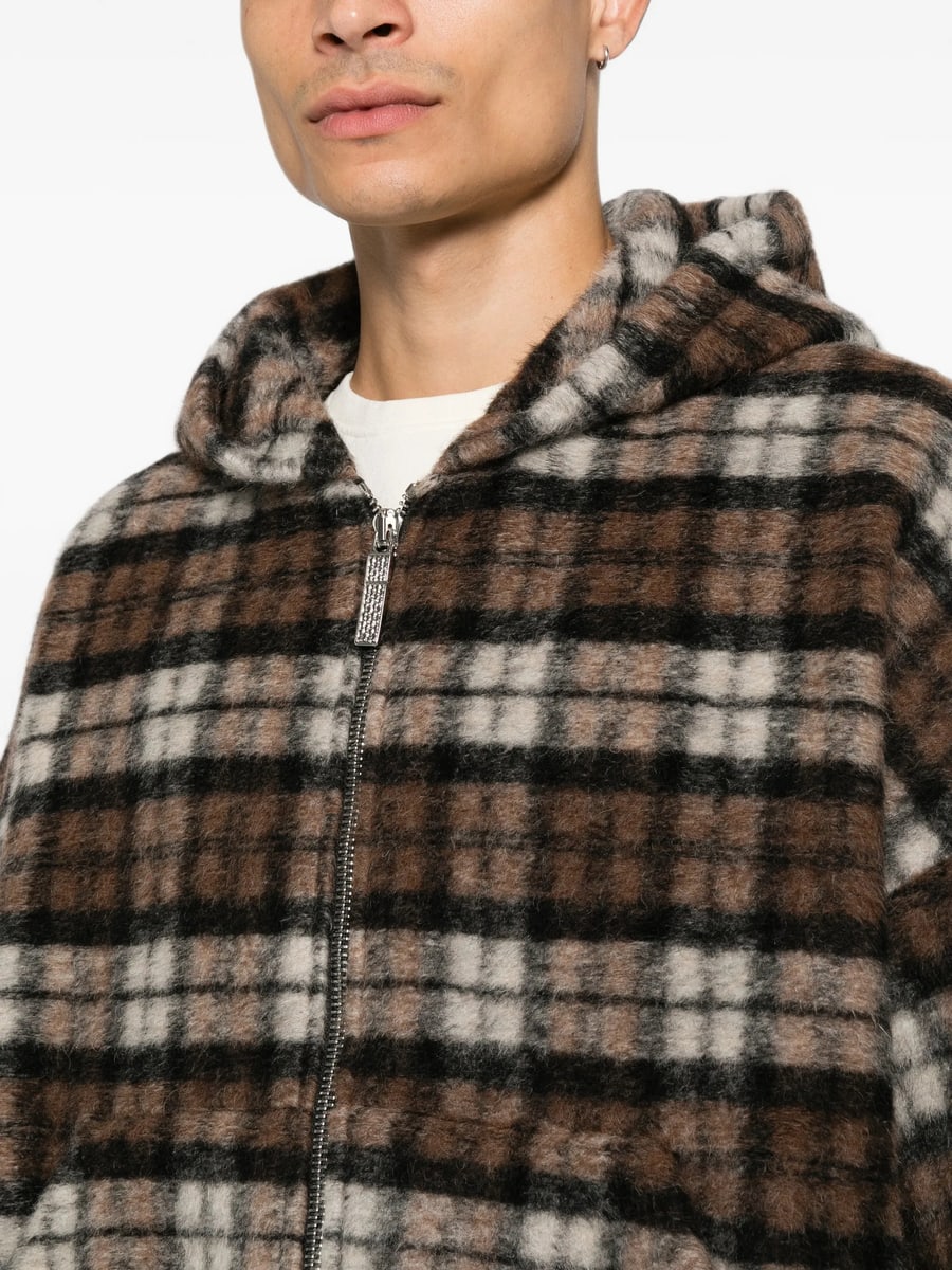 Pdf Pdf Check-pattern Zip-up Hoodie, view 4
