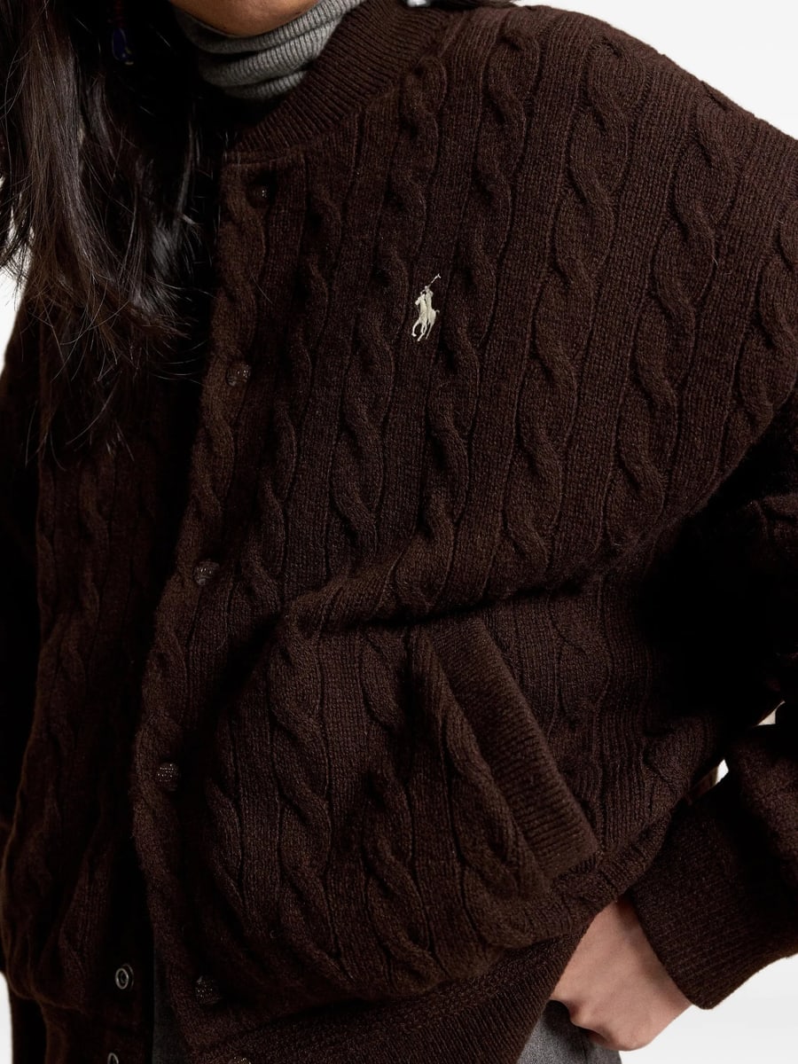 Ralph Lauren Ralph Lauren Cable-knit Bomber Jacket, view 5