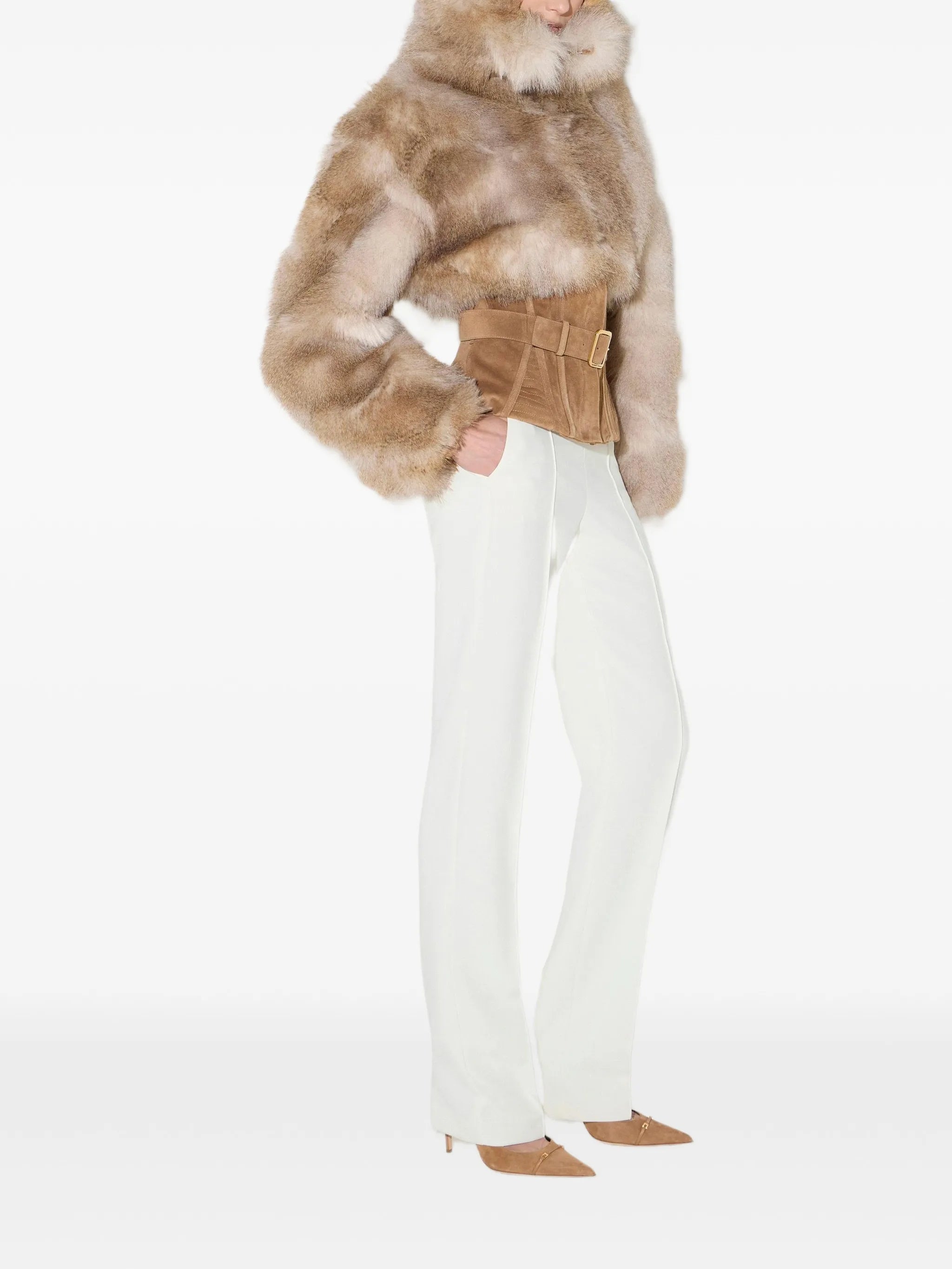 Elisabetta Franchi Elisabetta Franchi Fur-effect Bustier Jacket, view 2