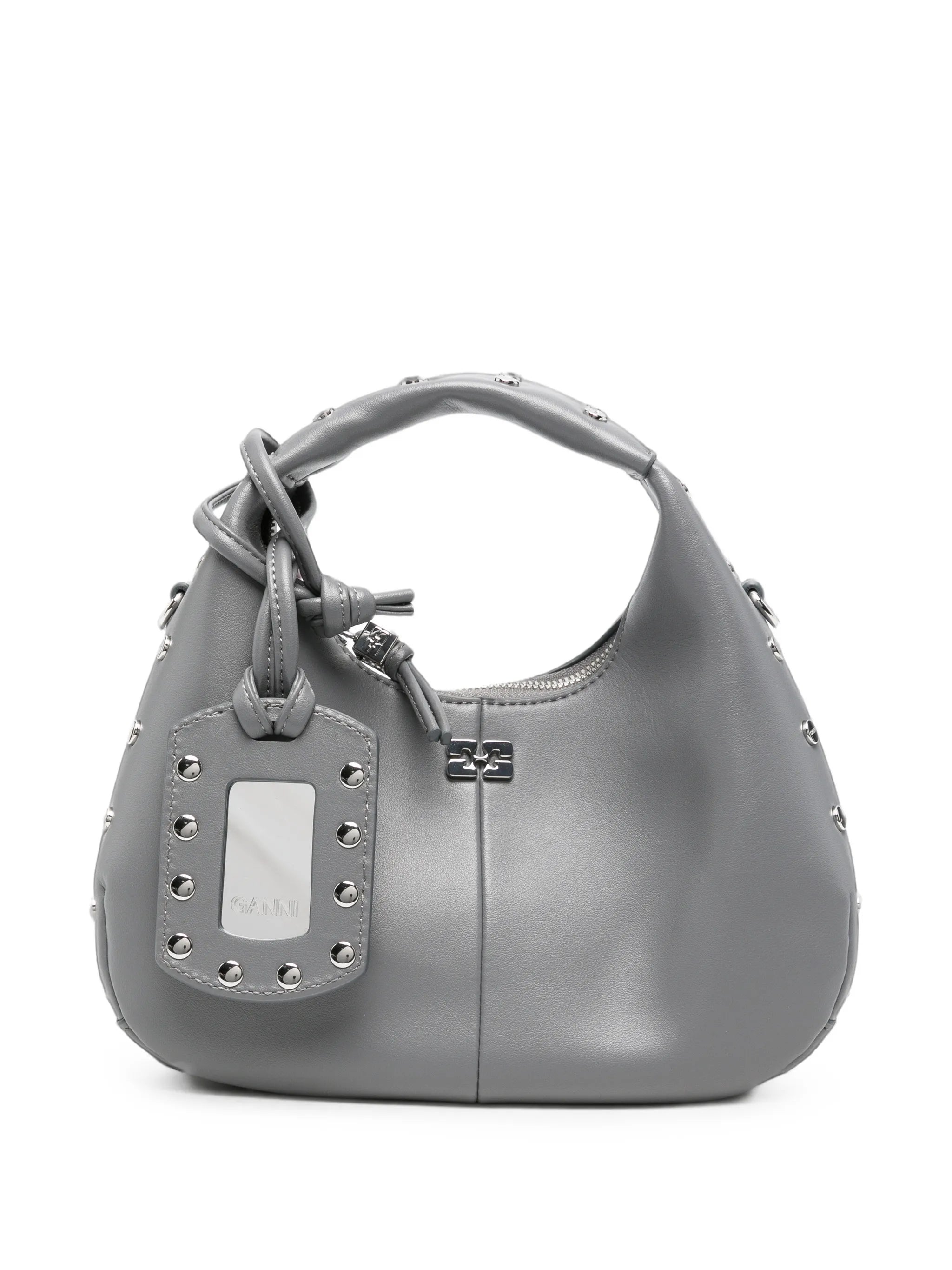 Ganni Ganni Stud-embellished Leather Shoulder Bag