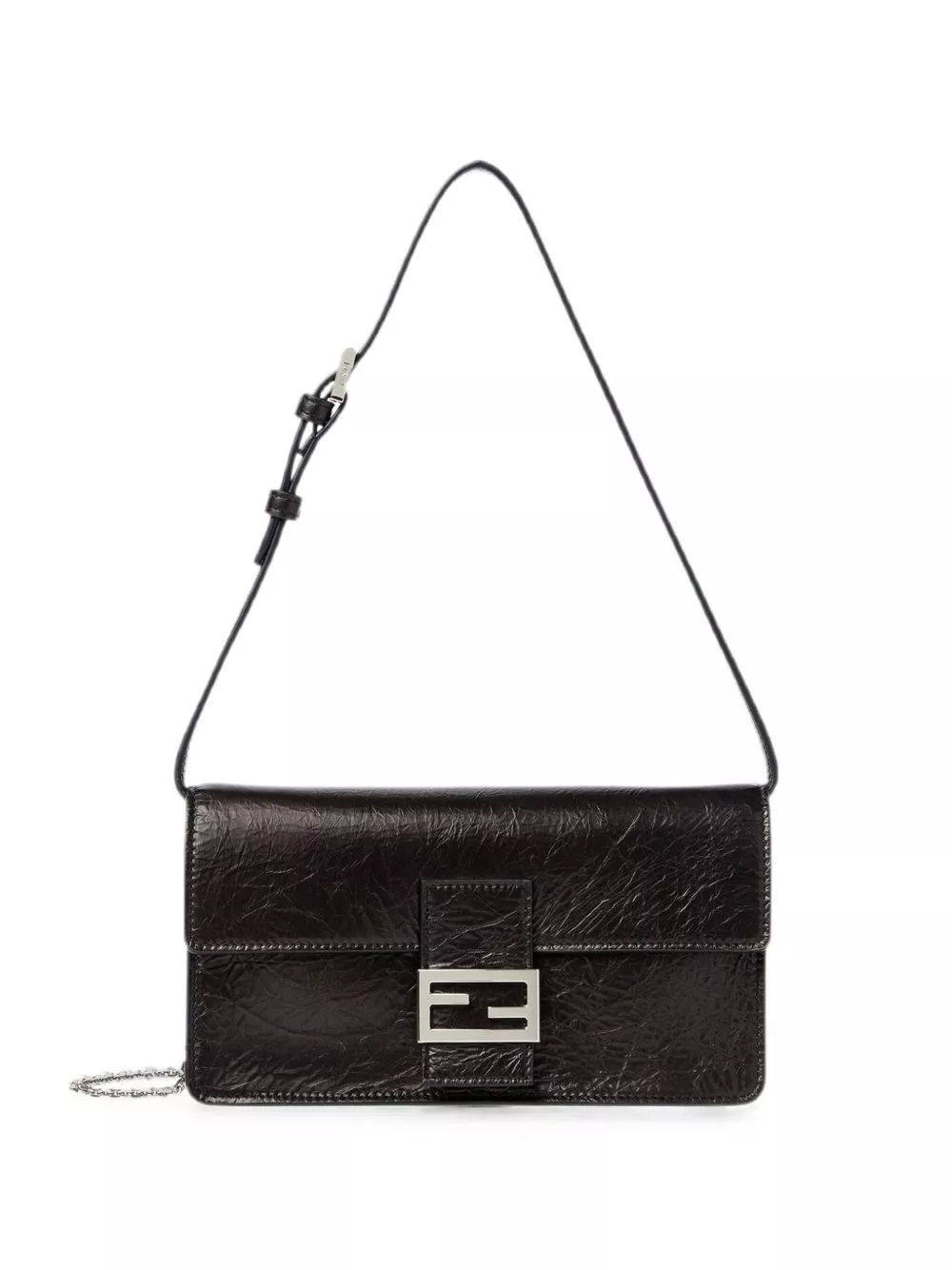 Fendi Portafoglio in pelle a tubo con catena