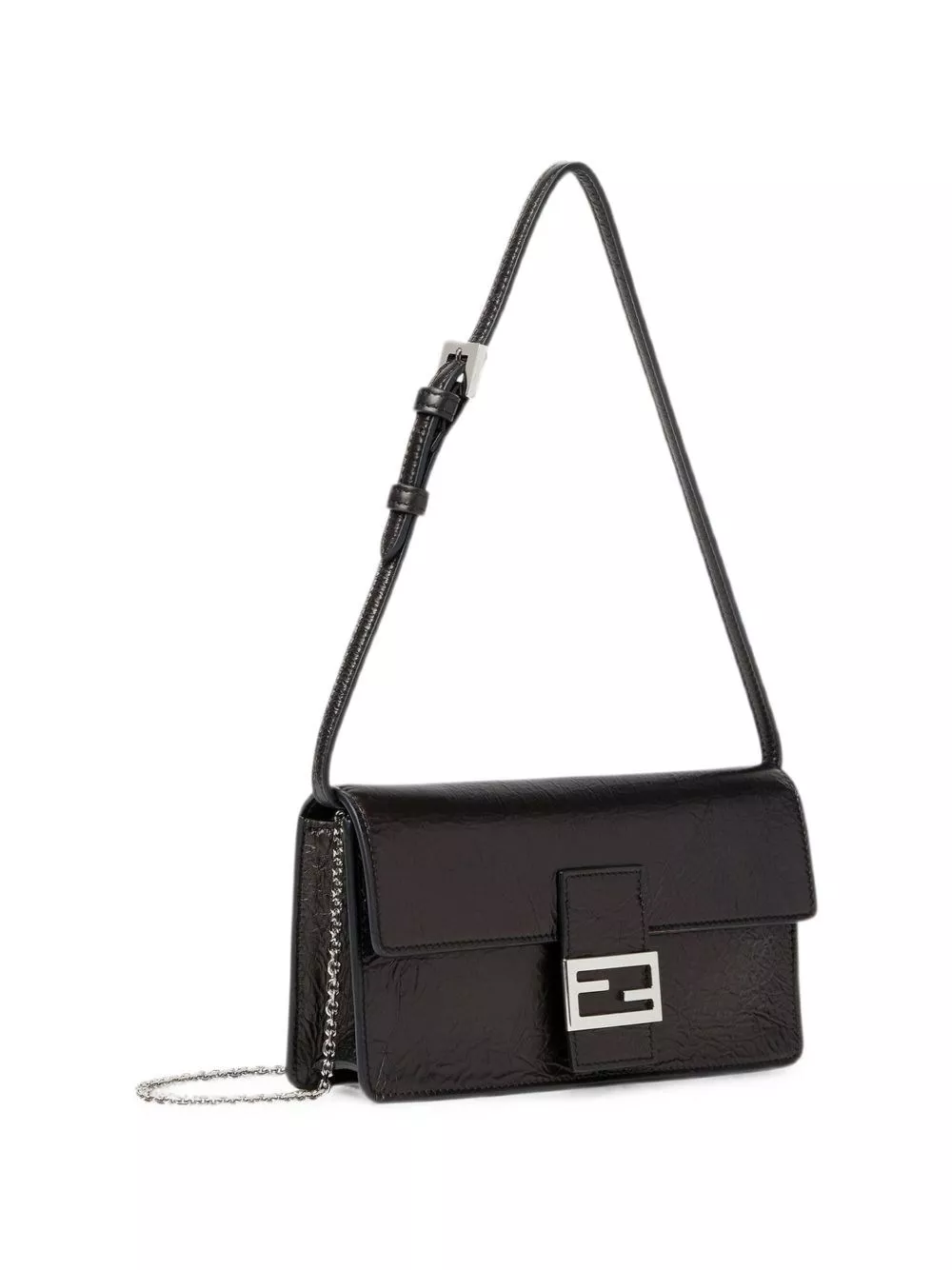 Fendi Portafoglio in pelle a tubo con catena, view 2