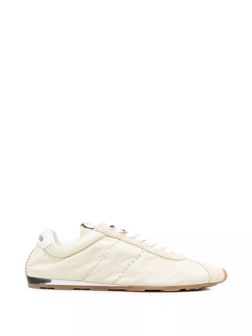Miu Miu Sneakers in nylon e pelle Plume