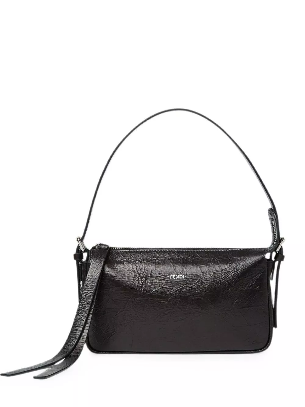 Fendi Borsa a spalla in pelle piccola Zip Top