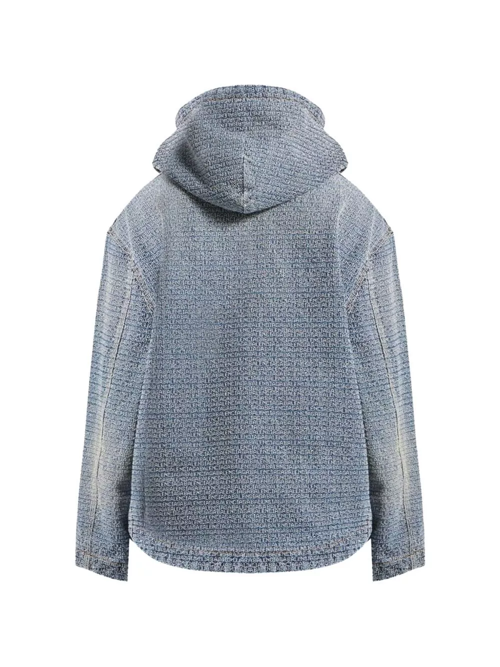 Balenciaga Giacca di jeans in cotone con cappuccio, view 2