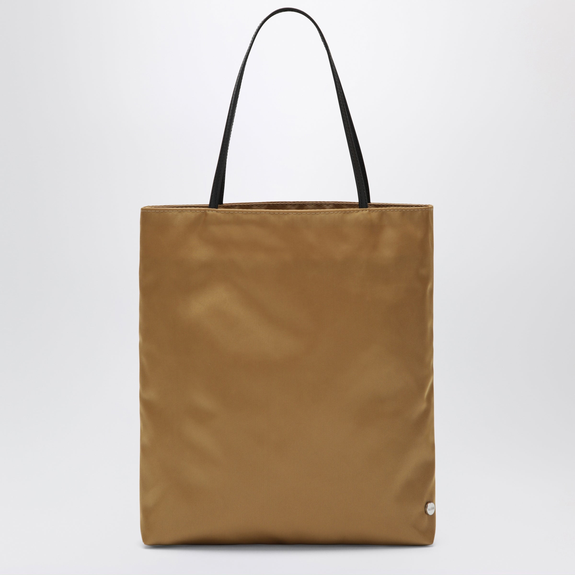 VALESQUE Borsa tote piccola Thea ocra scuro in nylon satinato