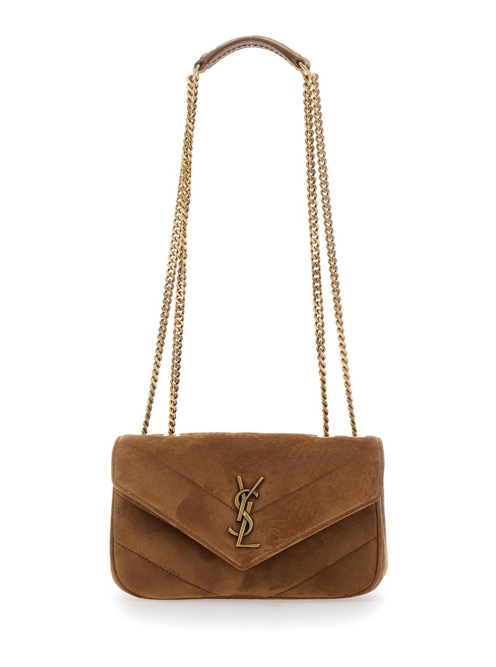 Saint Laurent YSL PW MINI LOULOU SUEDE SATIN