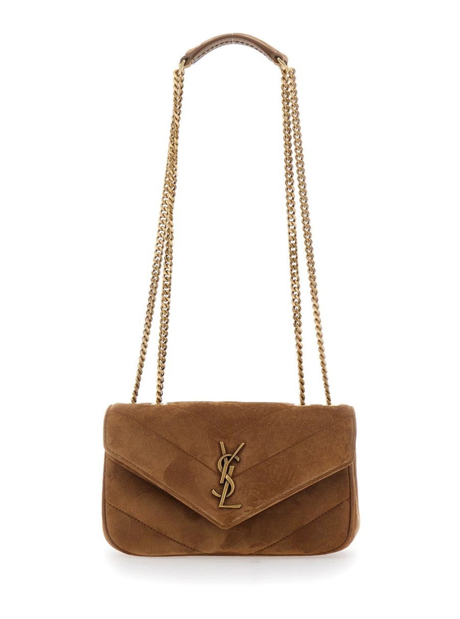 Saint Laurent YSL PW MINI LOULOU SUEDE SATIN