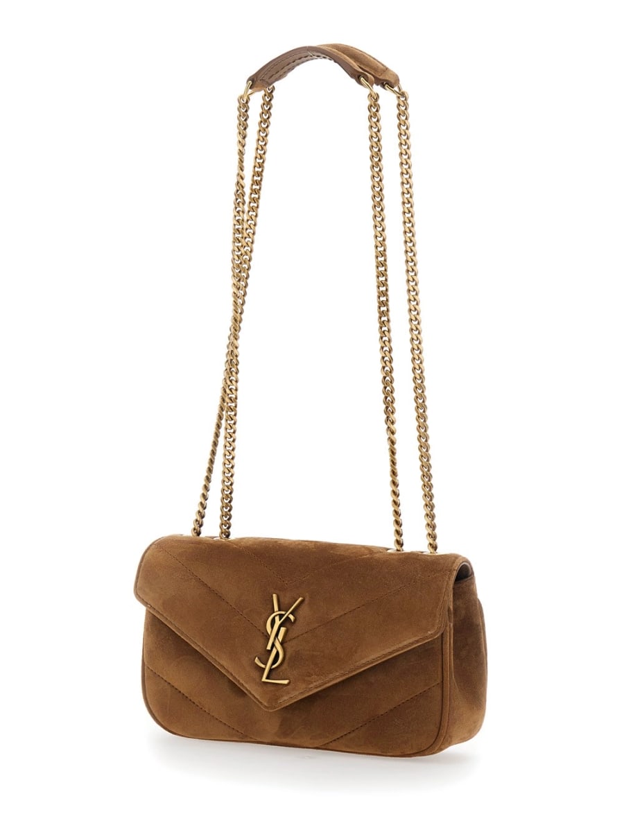 Saint Laurent YSL PW MINI LOULOU SUEDE SATIN, view 2