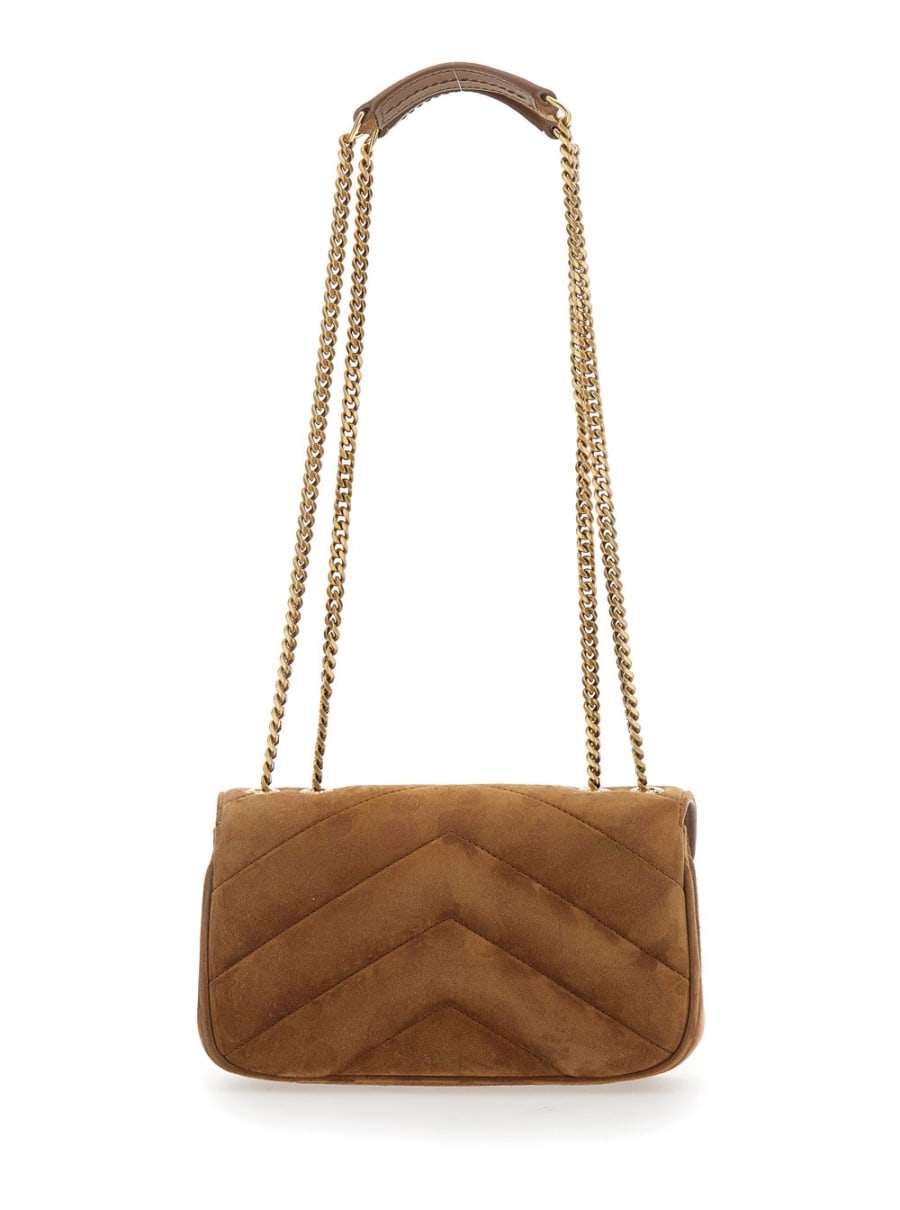 Saint Laurent YSL PW MINI LOULOU SUEDE SATIN, view 4