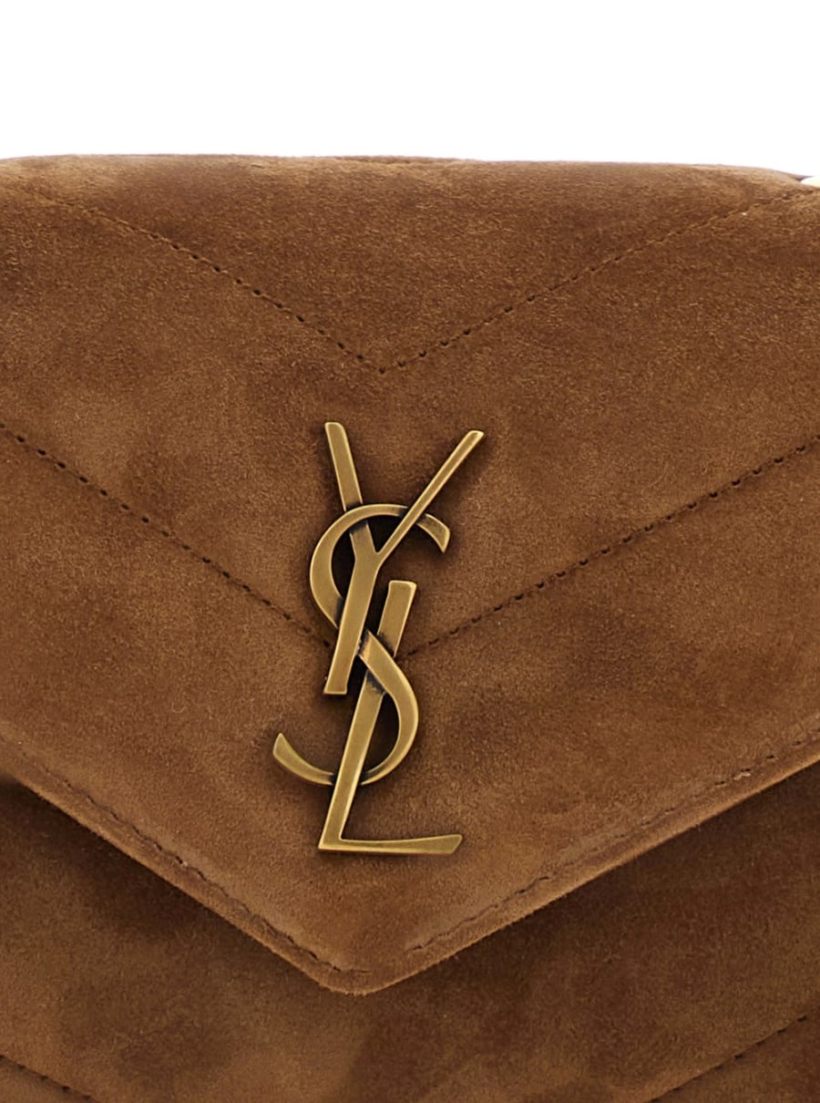 Saint Laurent YSL PW MINI LOULOU SUEDE SATIN, view 5