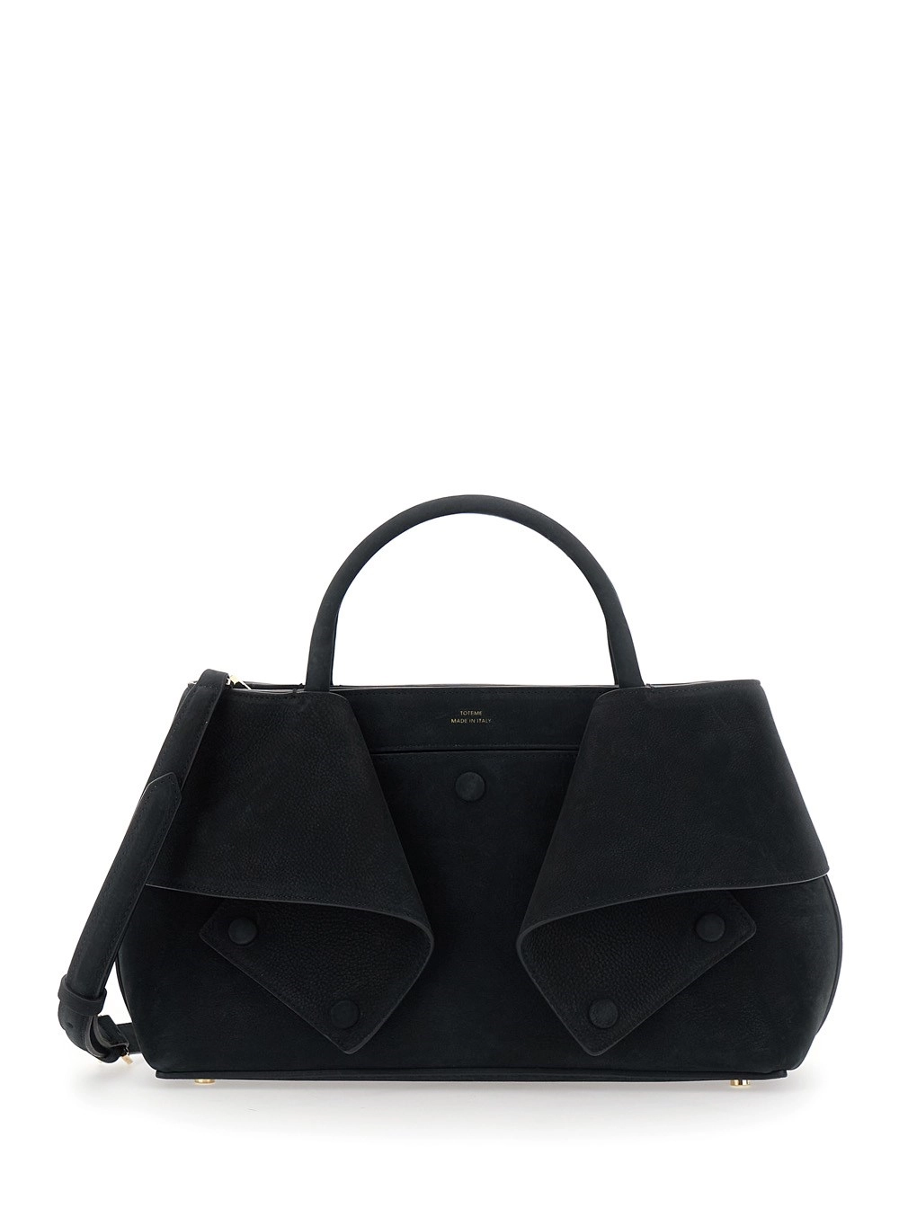 Toteme Borsa Small Mercer nubuck tote con manici e scomparti in nubuck, colore nero, donna