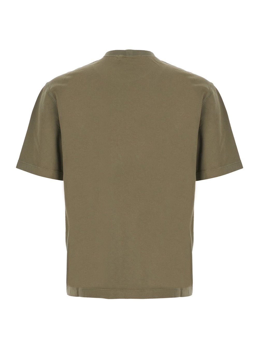 Stone Island GIROCOLLO MC PESANTE con patch e colletto tondo Verde Uomo, view 2