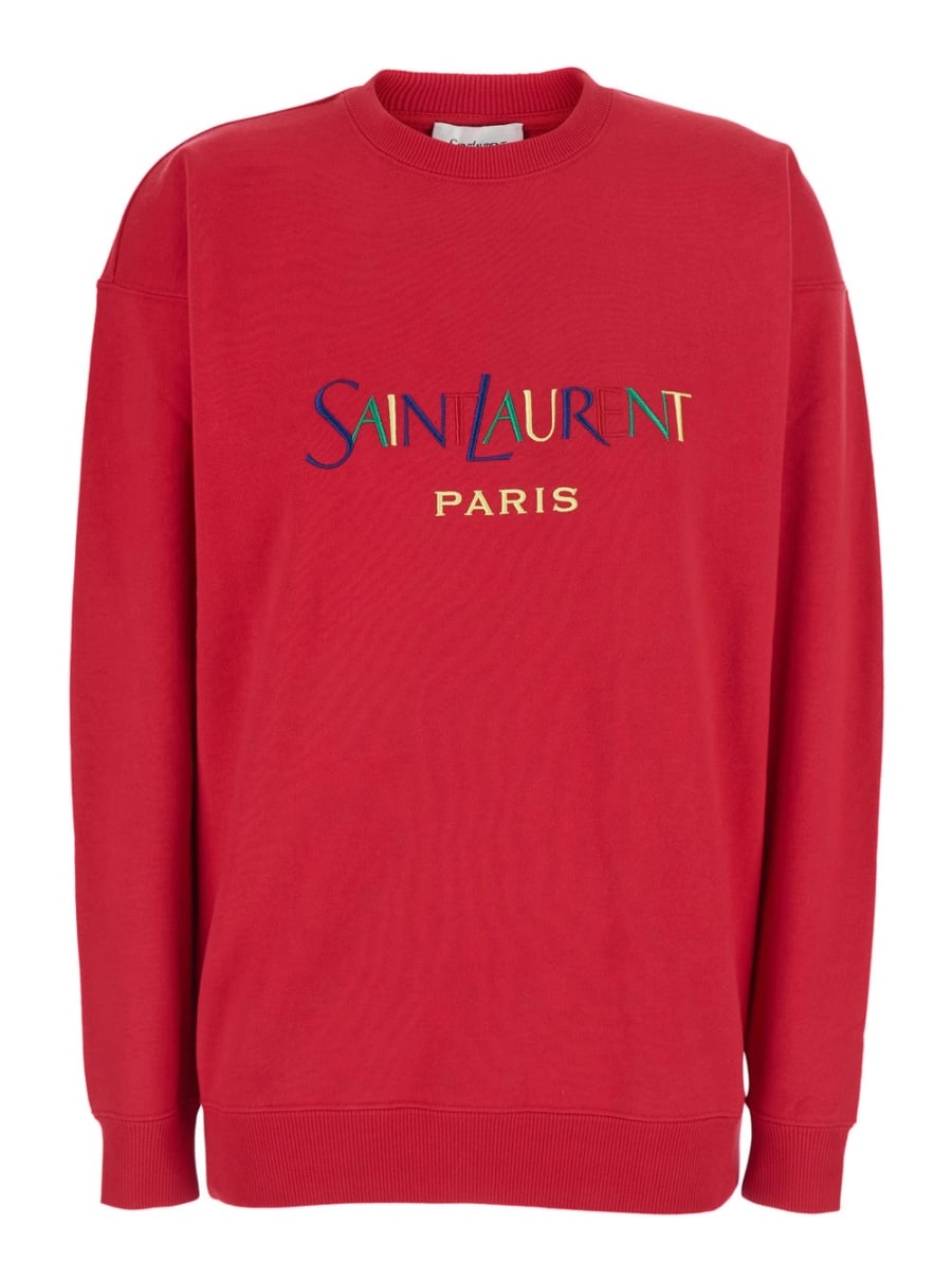 Saint Laurent SWEAT COL ROND BRODERIE SAINT