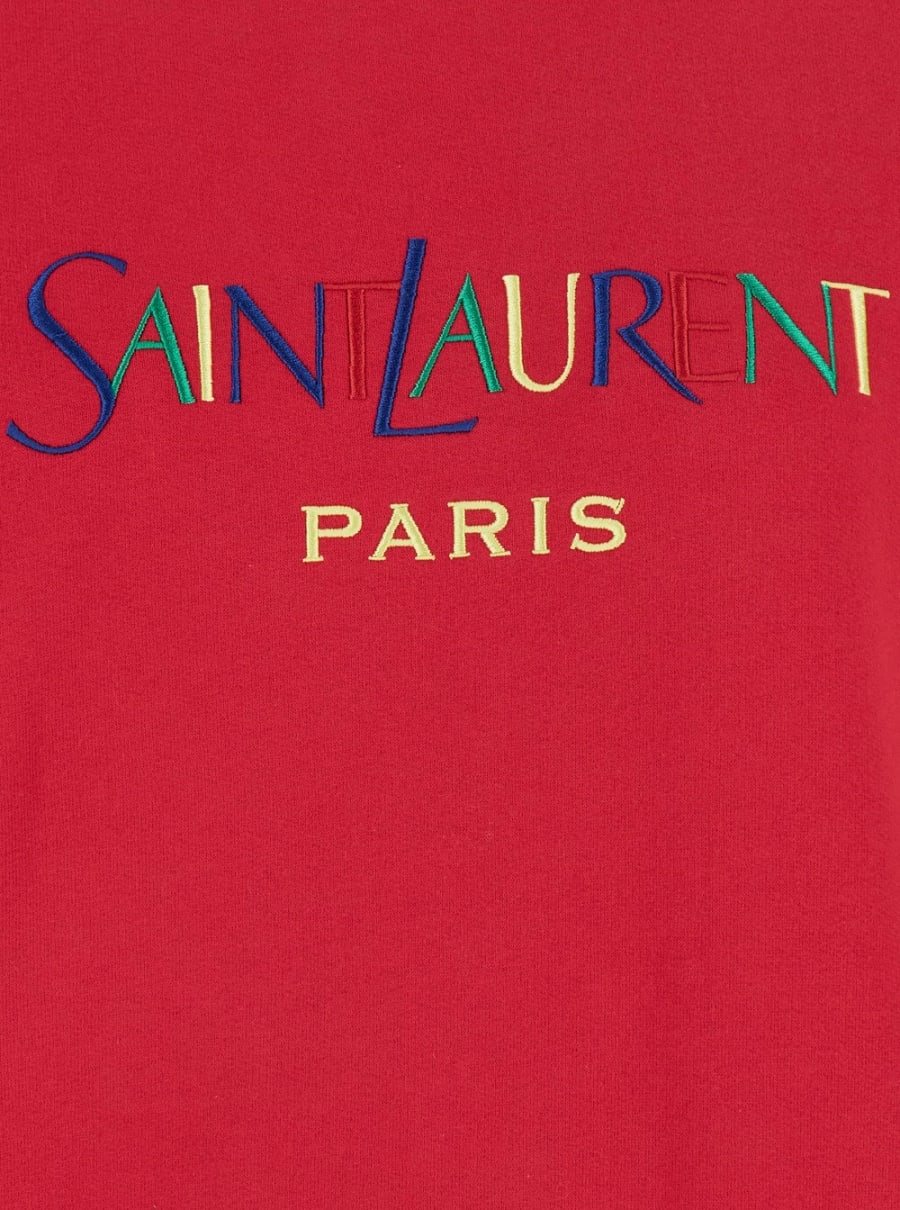Saint Laurent SWEAT COL ROND BRODERIE SAINT, view 3