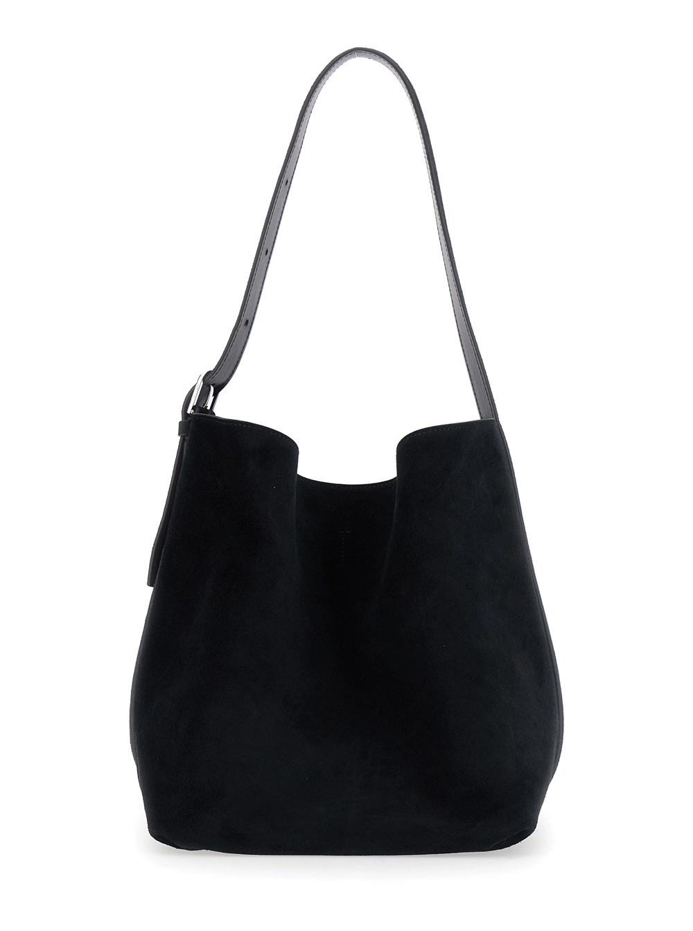 Toteme Medium Belted suede tote con dettagli in camoscio nero per donna