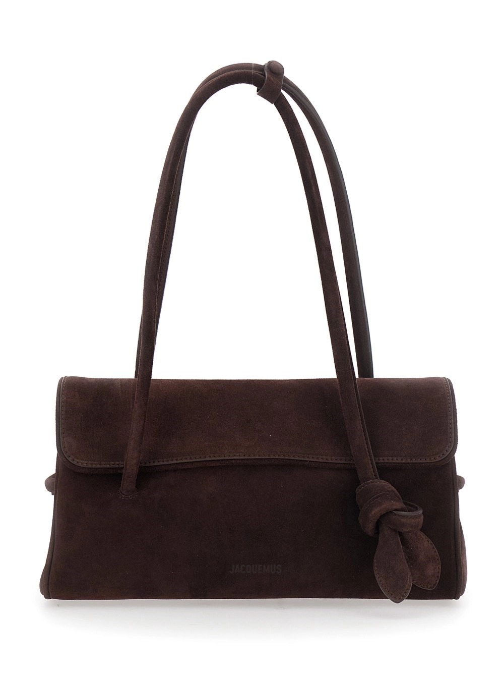 Jacquemus LE TURISMO LONG Borsa a spalla in pelle con manici e dettaglio in metallo Marrone Donna