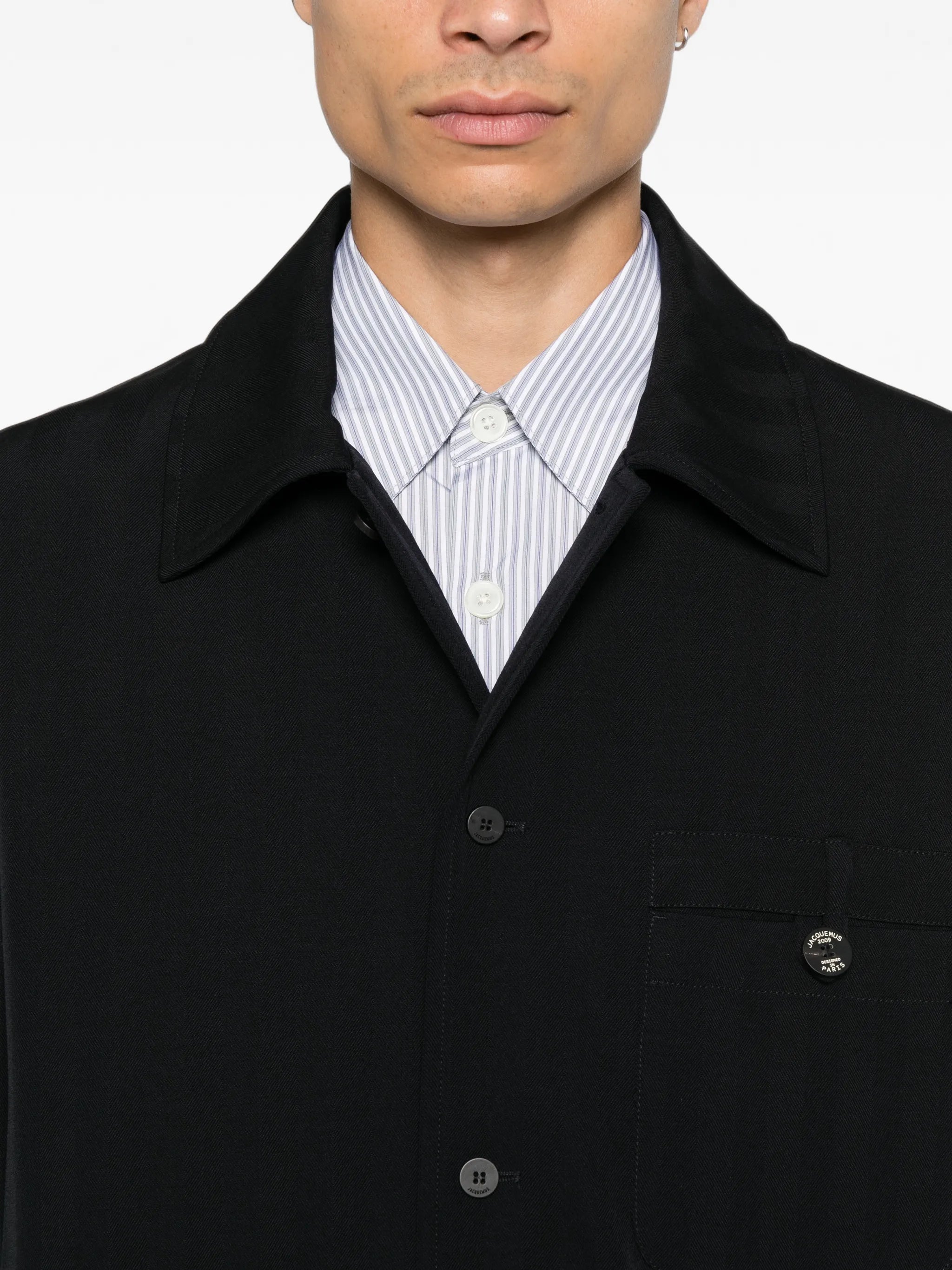 Jacquemus Jacquemus The Strada Patch-pocket Shirt Jacket, view 2
