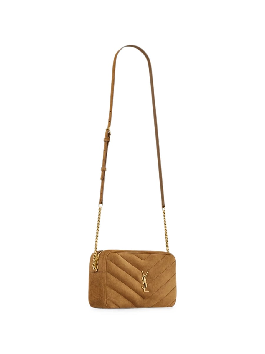 Saint Laurent Saint Laurent Loulou Camera Bag In Matelassé Suede, view 2