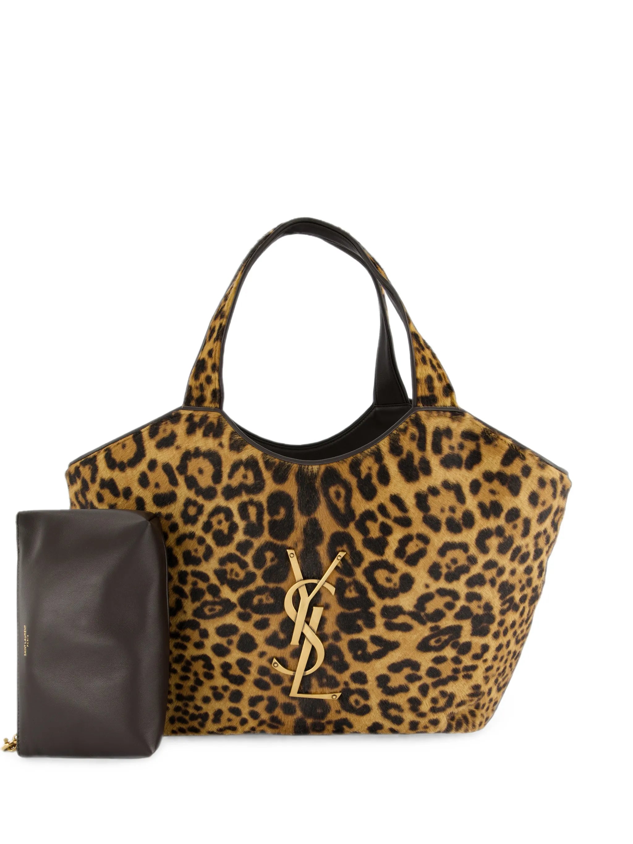 Saint Laurent Saint Laurent Medium Icare Leopard-print Tote Bag