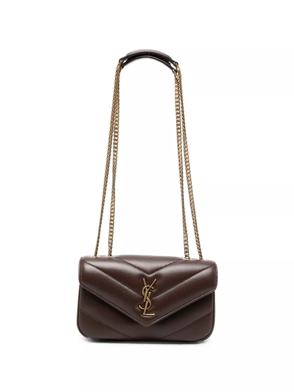 Saint Laurent Borsa a spalla LouLou mini in pelle scamosciata