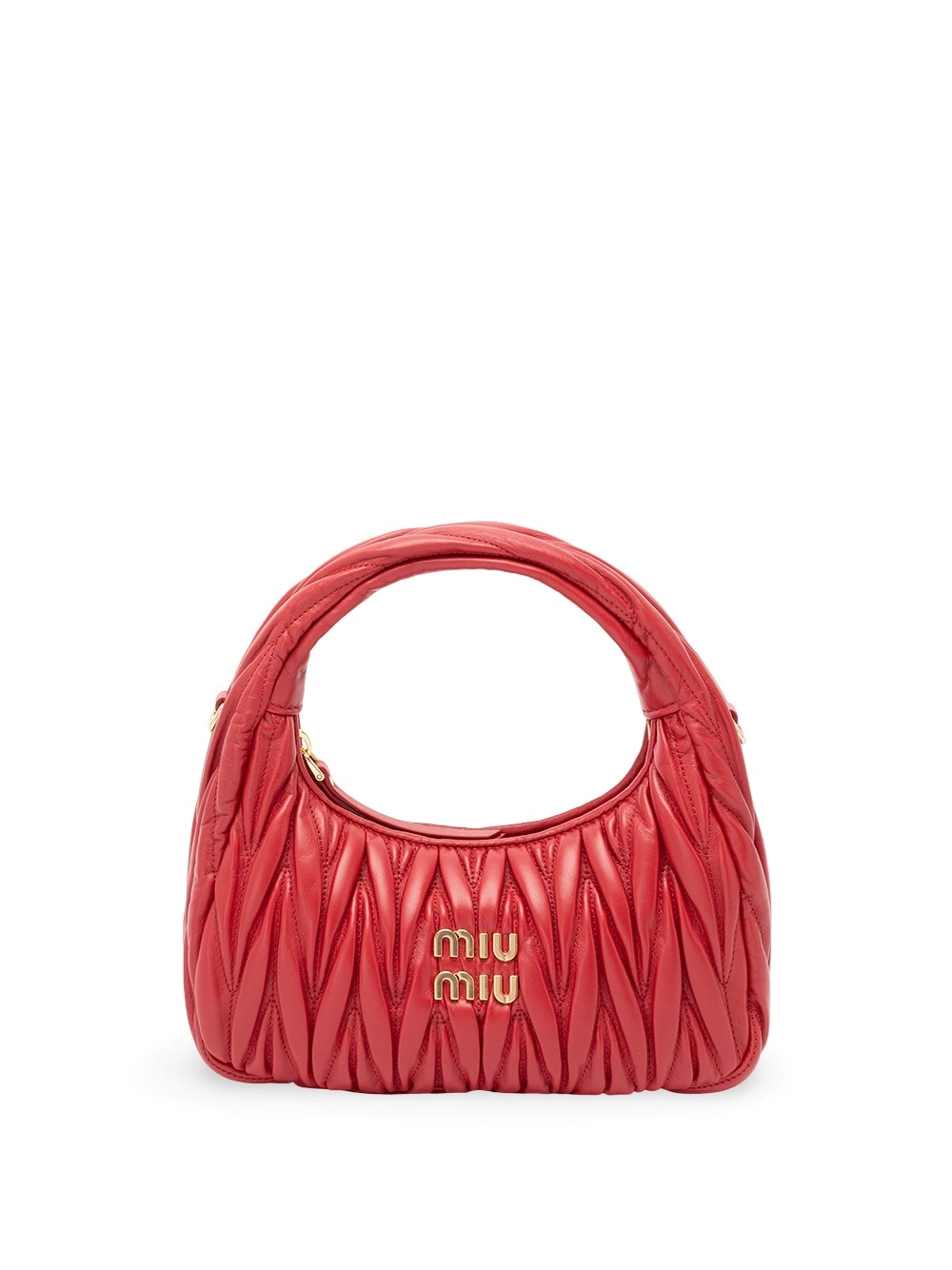Miu Miu `Wander` Matelassé Leather Hobo Bag
