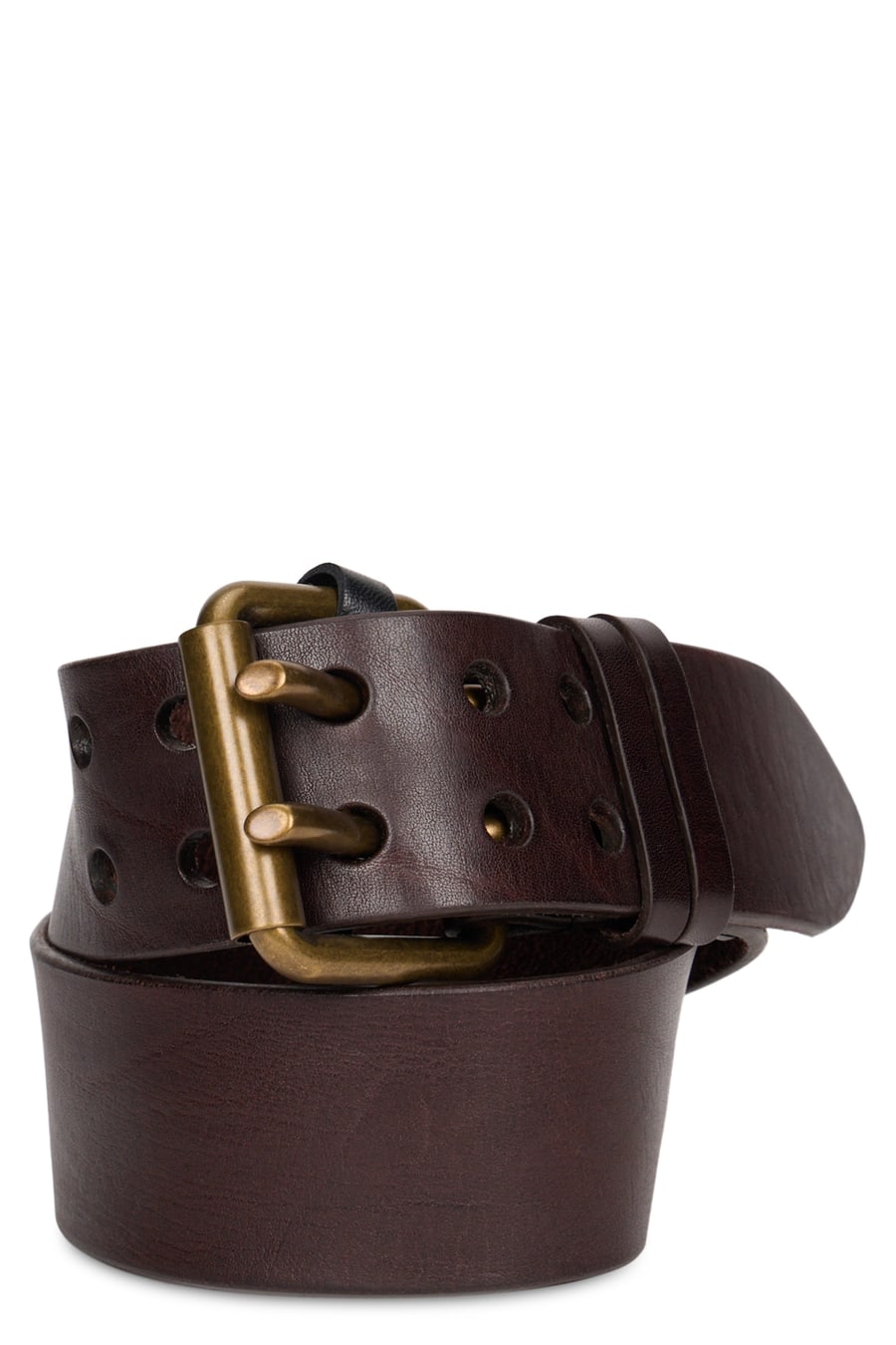 Saint Laurent Cintura in pelle con fibbia dorata