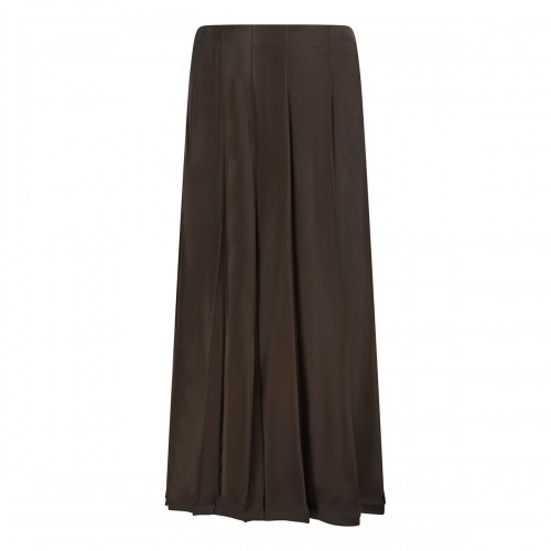 VINCE Creased pleated midi skirt