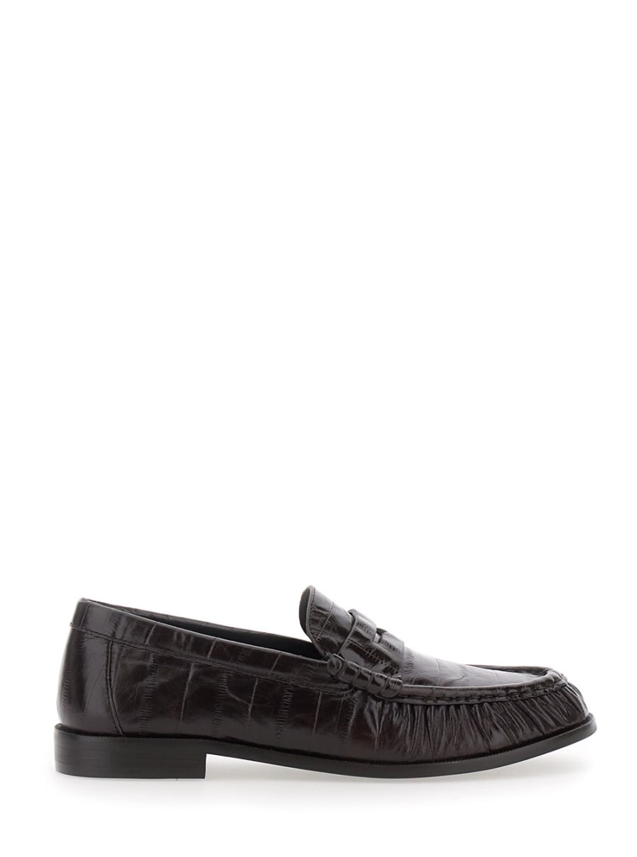 Jeffrey campbell Mocassino Stallone con suola spessa e tacco, in pelle, color nero, donna