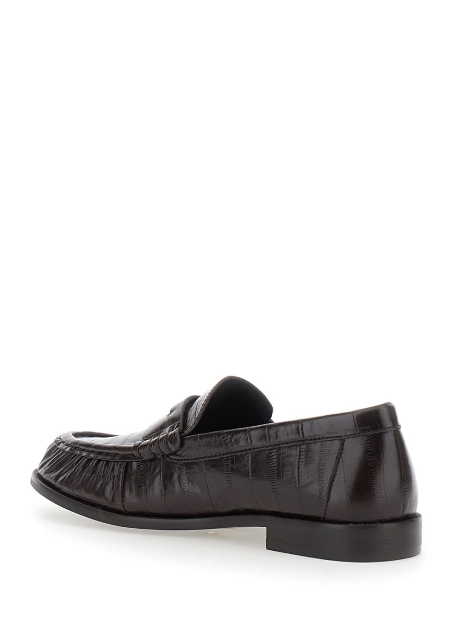 Jeffrey campbell Mocassino Stallone con suola spessa e tacco, in pelle, color nero, donna, view 3