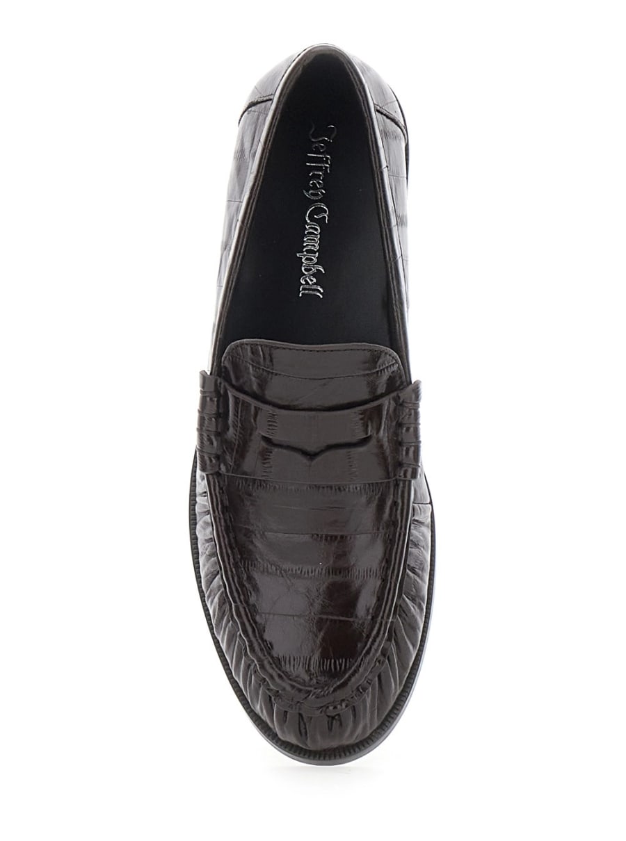 Jeffrey campbell Mocassino Stallone con suola spessa e tacco, in pelle, color nero, donna, view 4