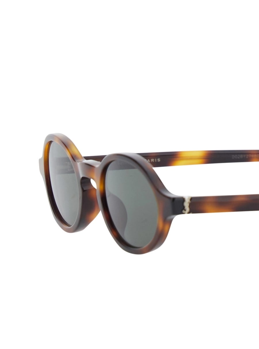 Saint Laurent occhiali da sole 'SL M161' ovali con montatura in acetato marroni donna, view 2