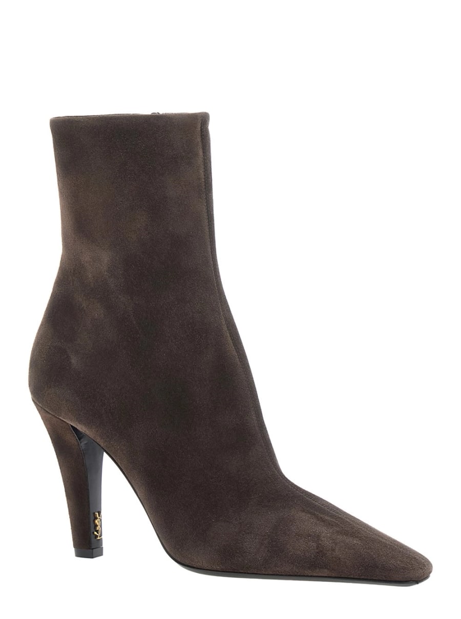 Saint Laurent JILL 95 BOOTIES VELVET, view 2