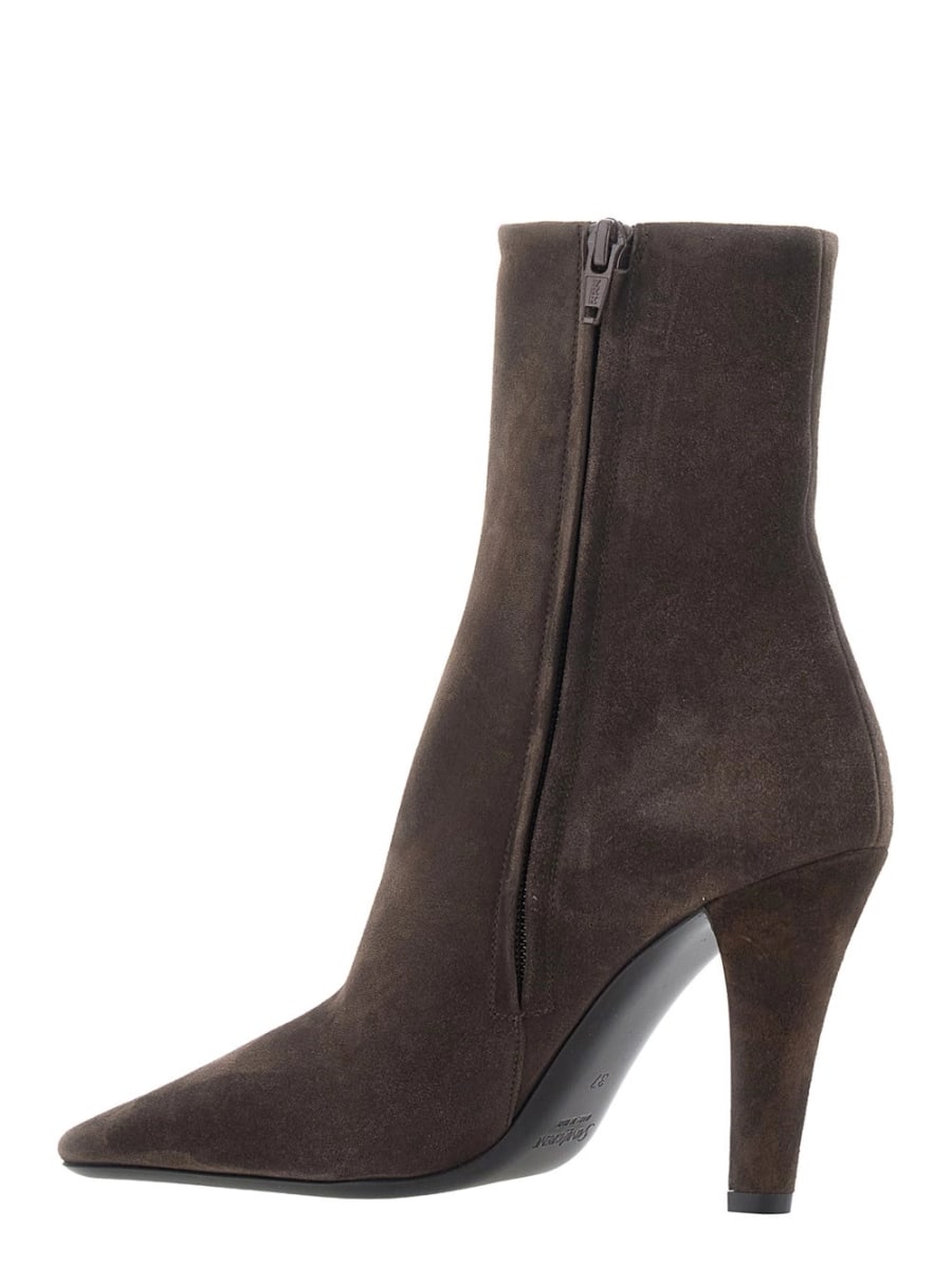 Saint Laurent JILL 95 BOOTIES VELVET, view 3