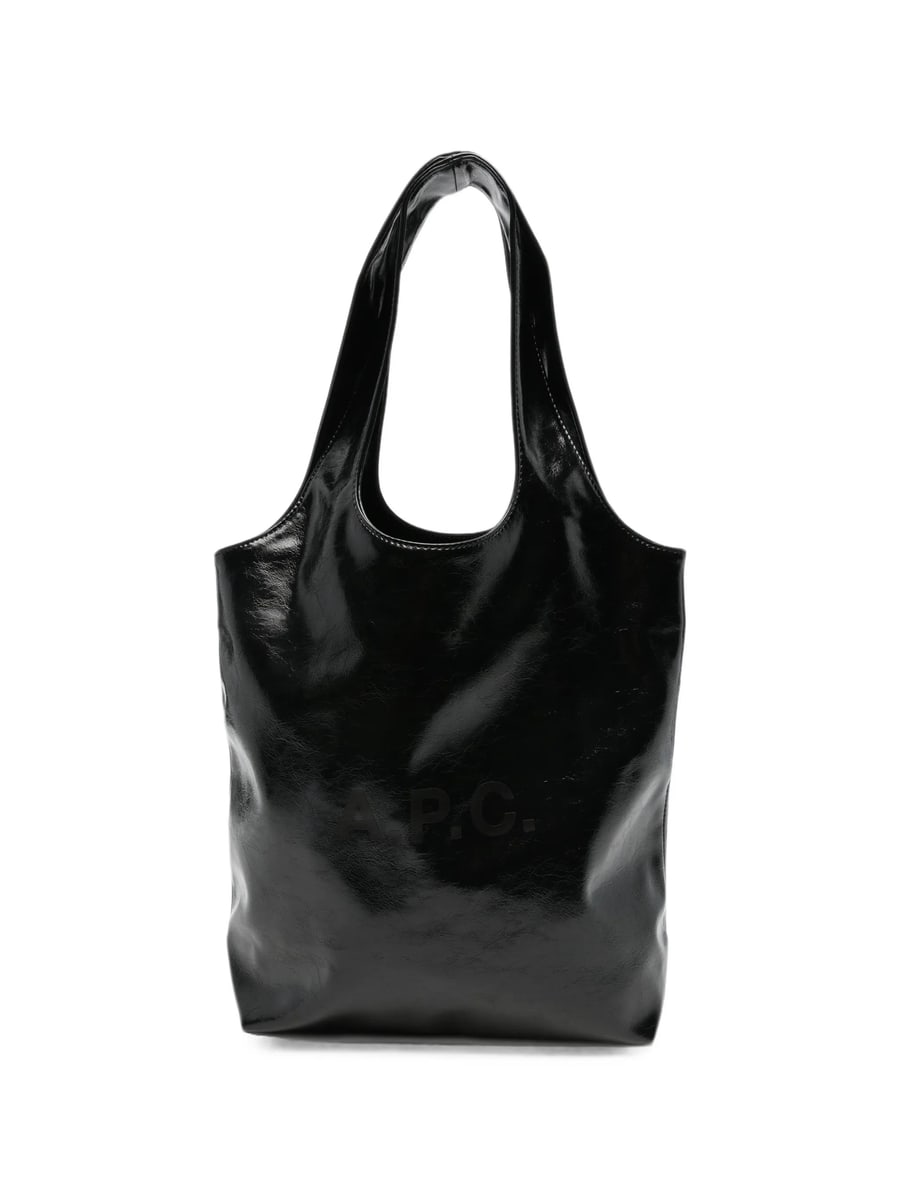 A.P.C. A.p.c. Logo-print Patent-finish Tote Bag