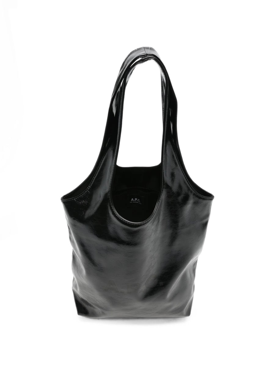A.P.C. A.p.c. Logo-print Patent-finish Tote Bag, view 2