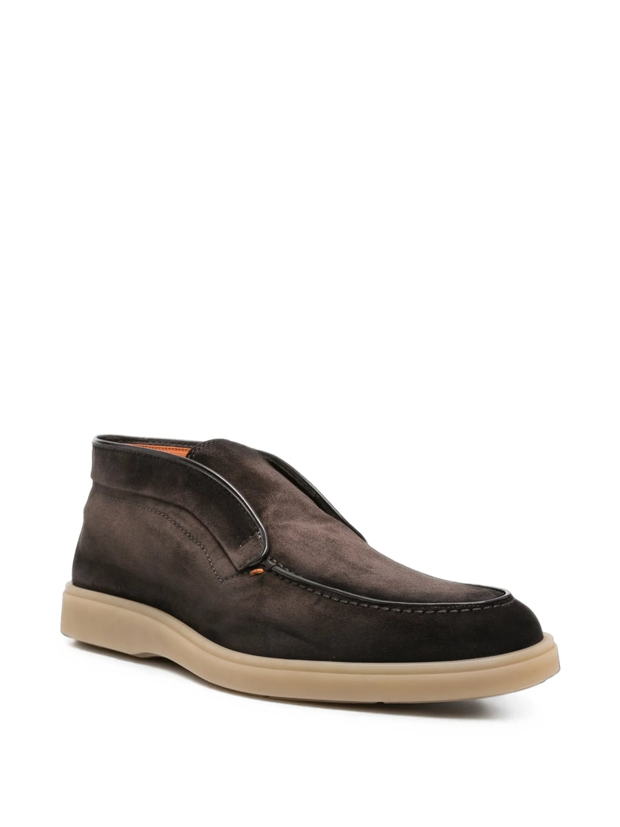 Santoni Santoni Suede Slip-on Desert Boots, view 3