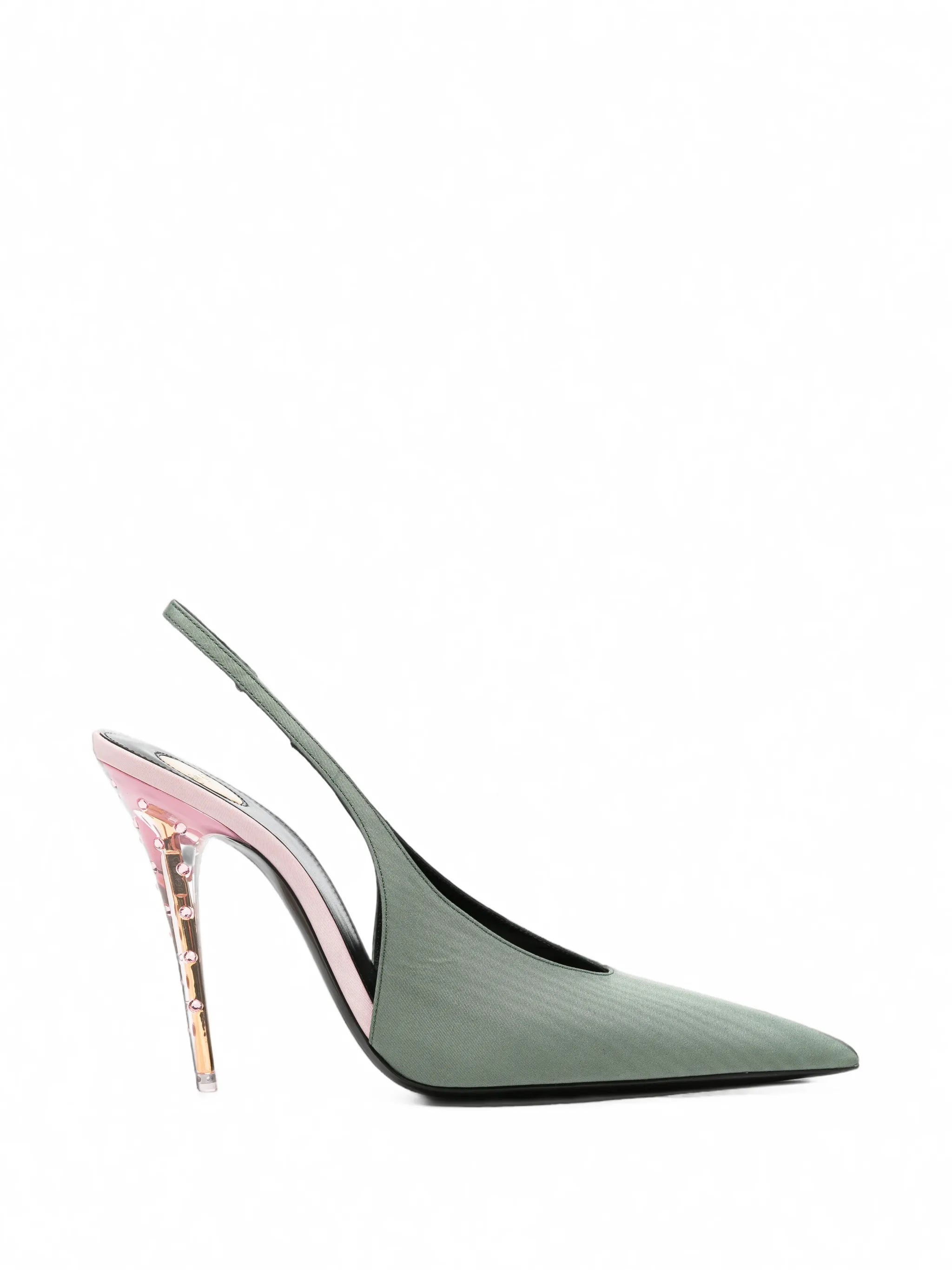 Saint Laurent Saint Laurent Allure Crystal-embellished Slingback Pumps