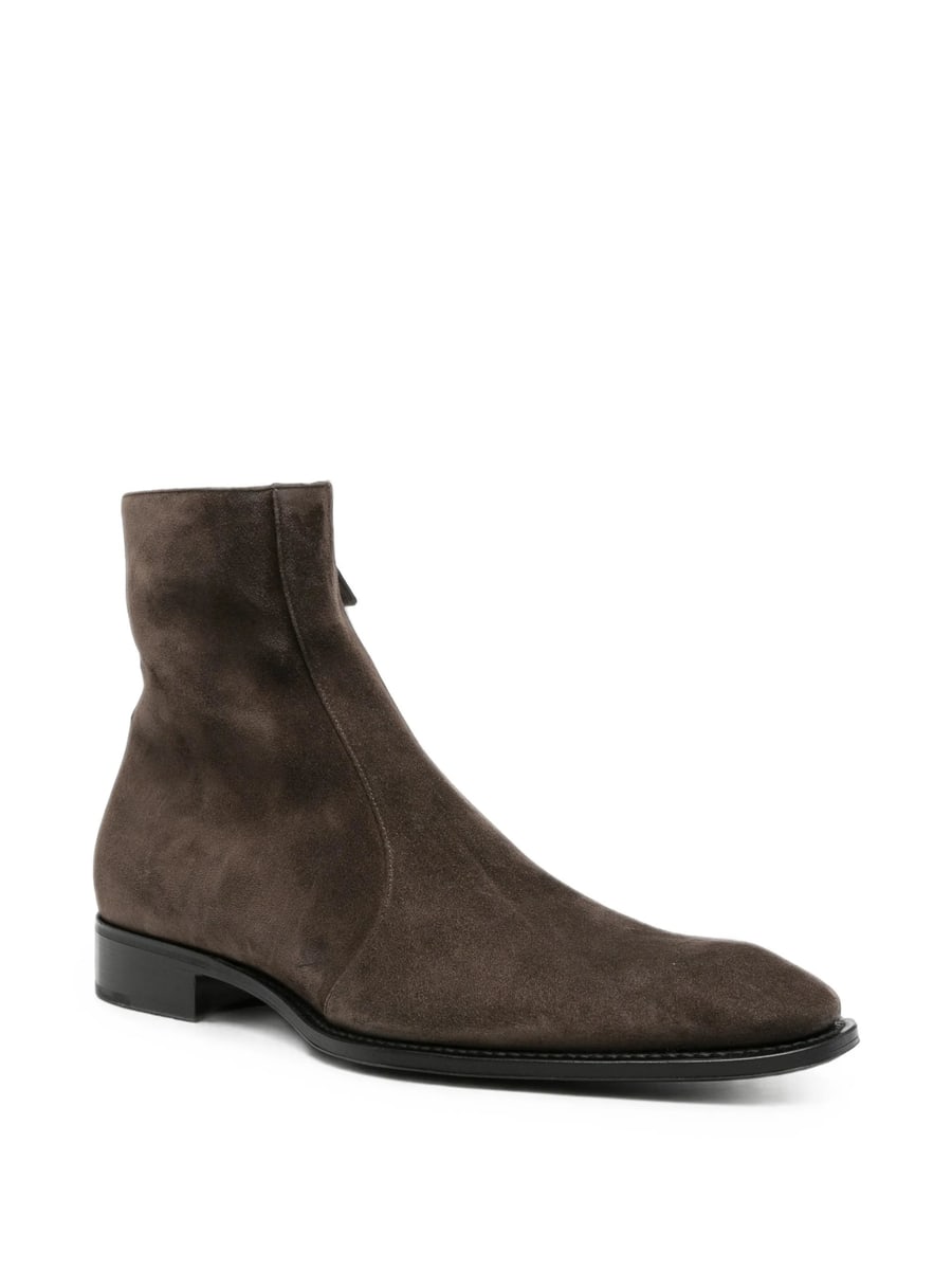 Saint Laurent Saint Laurent Suede Side-zip Desert Boots, view 4
