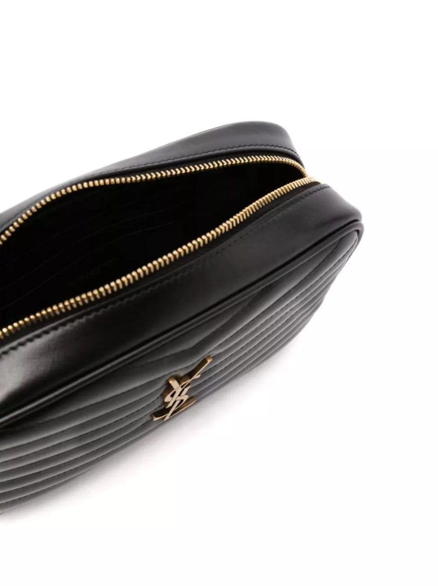 Saint Laurent Mini borsa Lou in pelle, view 2