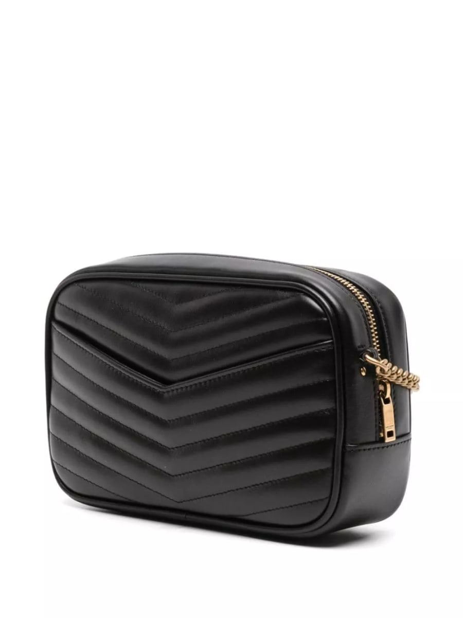 Saint Laurent Mini borsa Lou in pelle, view 3