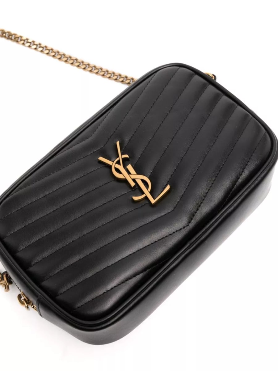 Saint Laurent Mini borsa Lou in pelle, view 4